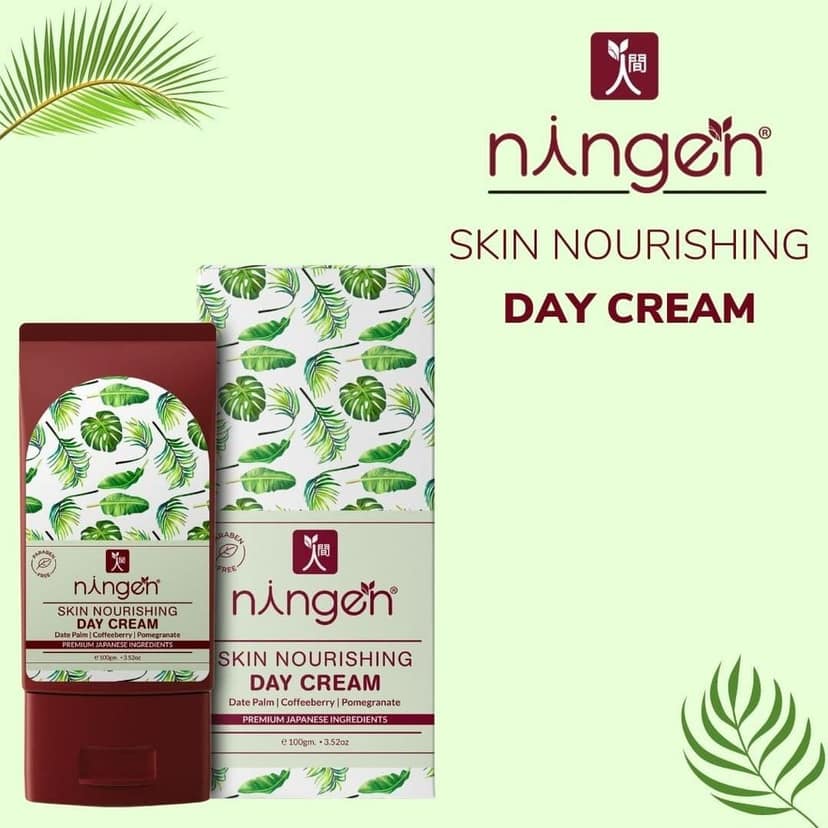 Ningen Skin Nourishing Day Cream I Infused with Date Palm, Coffeeberry and Pomegranate Extracts I Dermatologically Tested, Paraben Free I Delivers Day Long Essential Nutrients and Moisture I 100g view 6