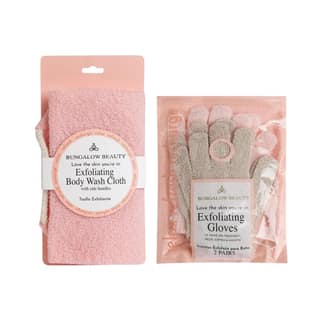 BUNGALOW BEAUTY Natural Body Sponge, Back Scrubbers, Loofah Back Scrubber for Shower, Exfoliating gloves for Face and Body for Women