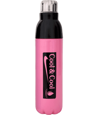 LAZYWINDOW Pink Plastic Insulated Water Bottle Pink Plastic Water Bottle 1000 mL ( Set of 4 )