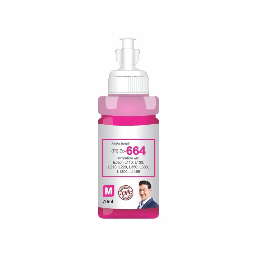 ProDot Ep-664 Inkjet Ink Refill Compatible with Epson L100, L130, L210, L220, L300, L310, L350, L355, L360, L380, L485, L565, L655, L1300, L1455 Ink Tank Printers