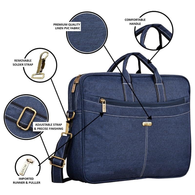 LOREM 10L Faux Leather Messenger Bag For Men & Women-UF view 4
