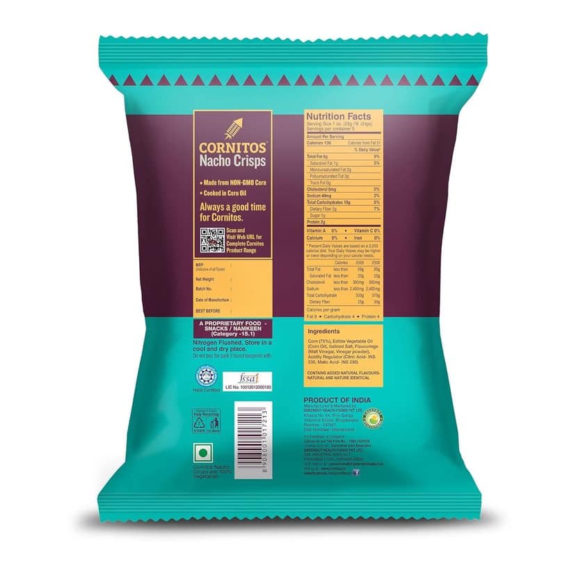 Cornitos Sea Salt Nacho Chips, 150 G Pouch view 2