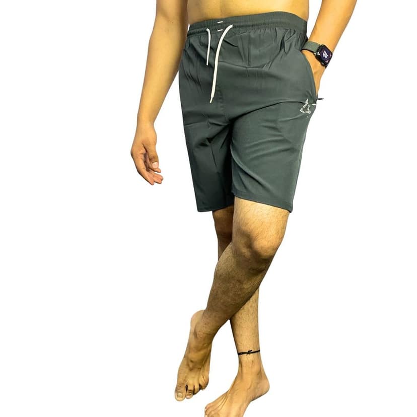 Wruxing Solid Men Grey Regular Shorts view 3
