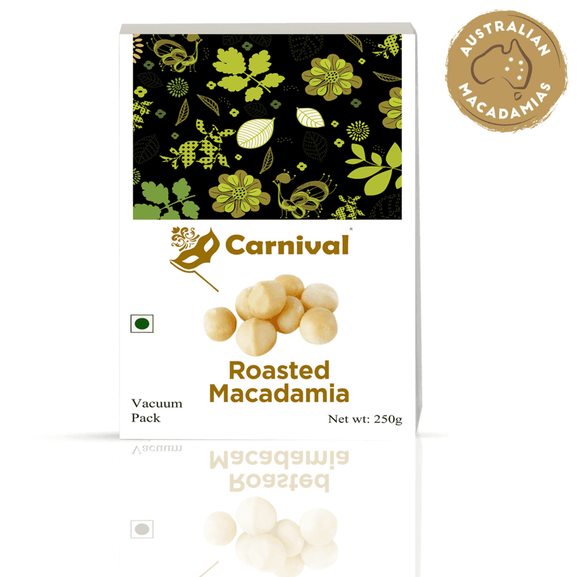 Carnival Roasted Macadamia Nuts 250g | Exotic Nuts | Perfect for guilt free snacking |