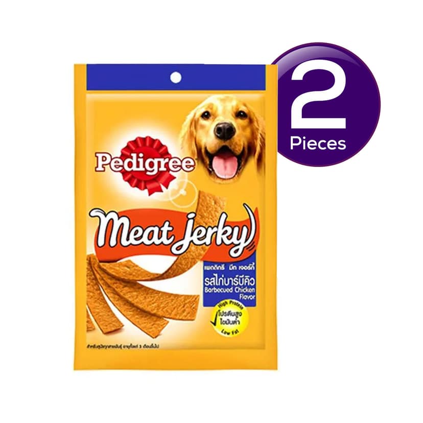 Pedigree Meat Jerky Adult Dog Treat Barbecued Chicken 80 gms Combo