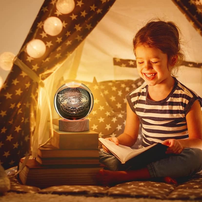 3D Crystal Ball Solar System LED view 5