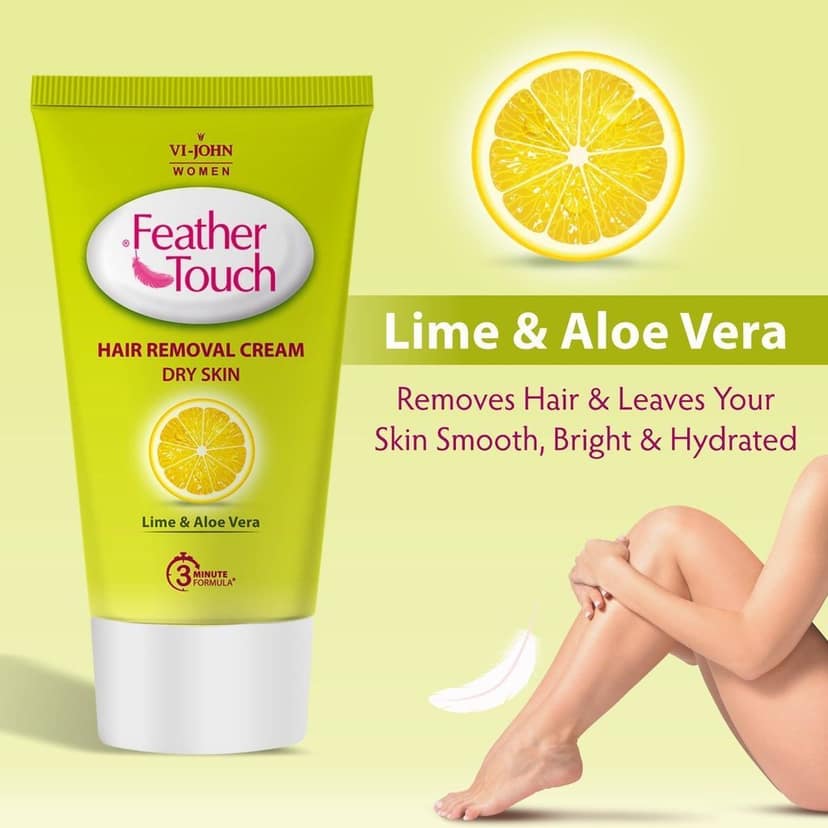 Vi-John Feather Touch Hair Removal Cream Pack Of 5, Rose 40 GM, Sandal 40 GM, Honey 40 GM, Lime 40 GM, Haldi Chandan 40 GM( 200 GM Set Of 5) view 3