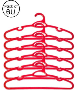 Generic - Plastic Standard Clothes Hangers ( Pack of 6 )