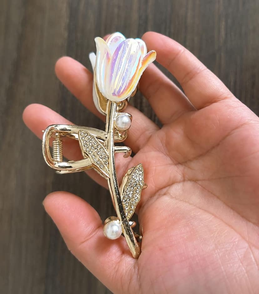 Lotus Flower Exquisite Design Metal Hair Clutcher view 3