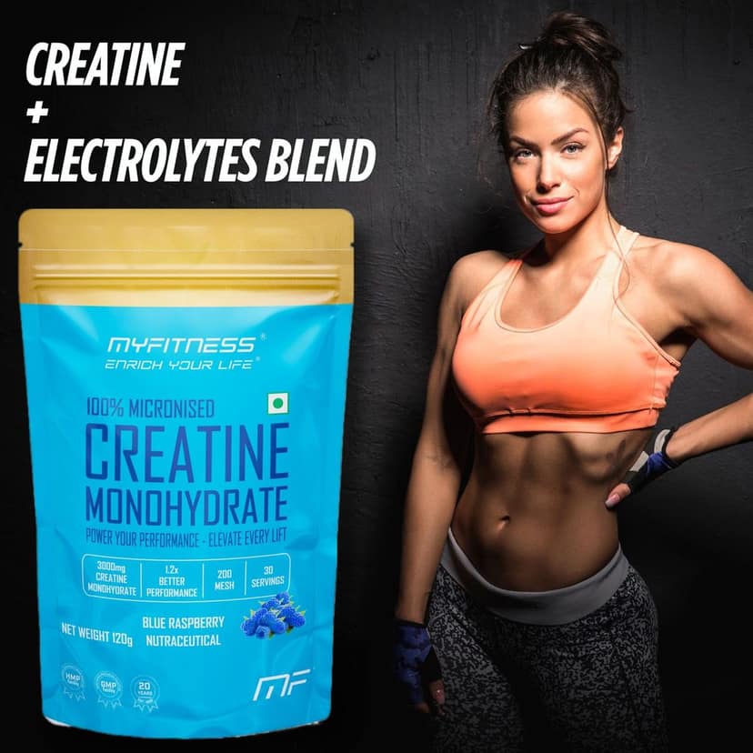 Myfitness 100% Micronized Creatine Monohydrate | 30 Servings | Flavoured | 120g | Creatine Powder With Added Electrolytes view 3