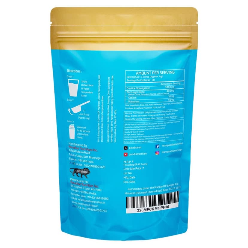 Myfitness 100% Micronized Creatine Monohydrate | 30 Servings | Flavoured | 120g | Creatine Powder With Added Electrolytes view 8