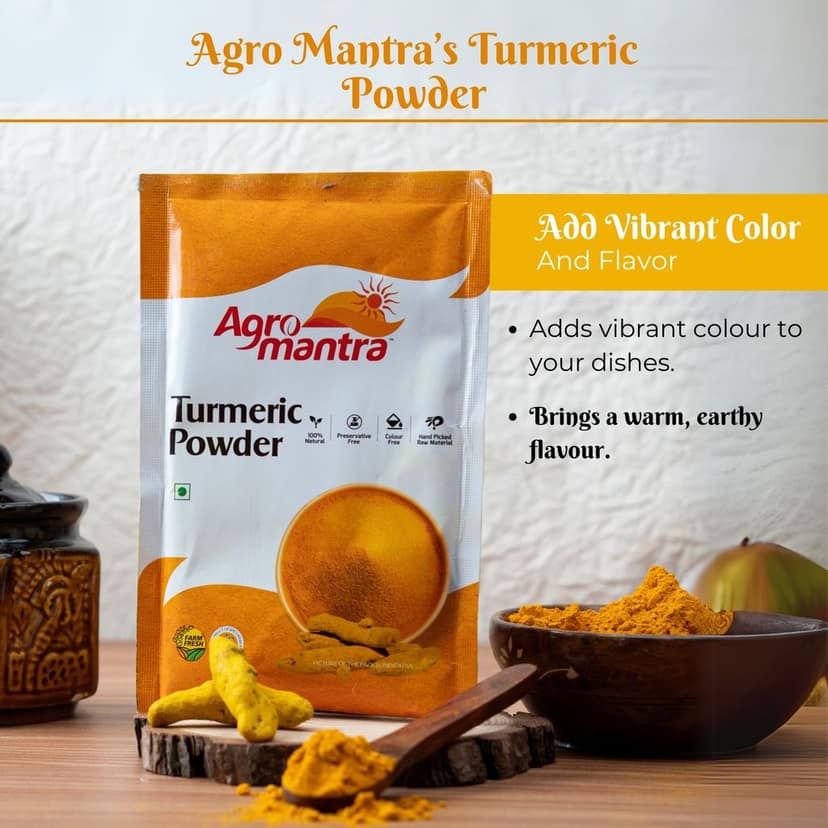 Agro Mantra Red Chilli And Turmeric Powder 500gm Each (pack of 2) view 5