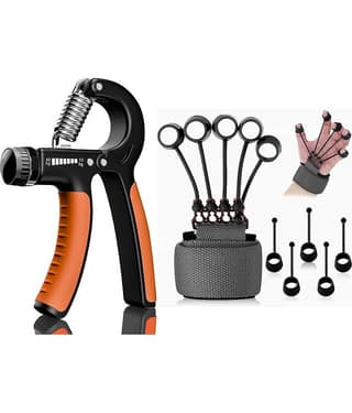 HORSE FIT R Shape Adjustable Premium Hand Gripper, With Finger Exerciser Gripper For Veins|Gym Equipment|Hand Exercise Equipment For Men & Women Gym Equipment