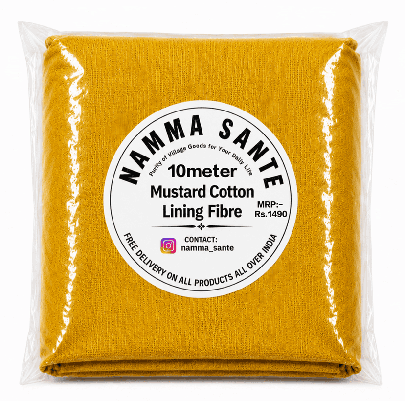 Mustard Cotton Lining Fibre (Chhota Panna), Mustard Lining Fabric (Chhota Panna), Mustard Cotton Lining Cloth (Chhota Panna), Soft Cotton Lining Fabric (Chhota Panna), Mustard Garment Lining Fabric (Chhota Panna) view 3