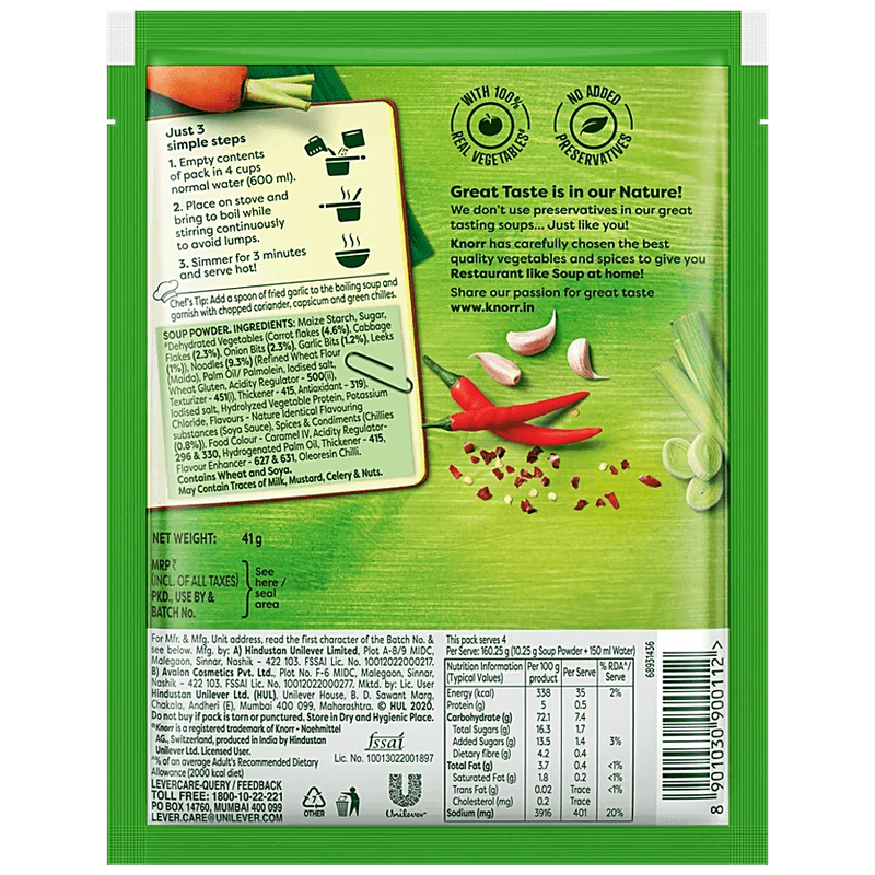 Knorr Classic Hot & Sour Vegetable Soup, 43 G (Pack Of 8) view 2