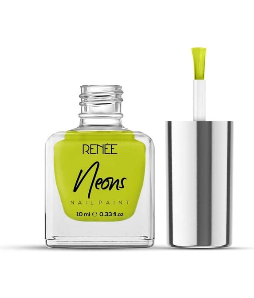 Renee Neons Nail Paint - Yellow Beam, Quick Drying, Glossy Finish, Long Lasting view 2