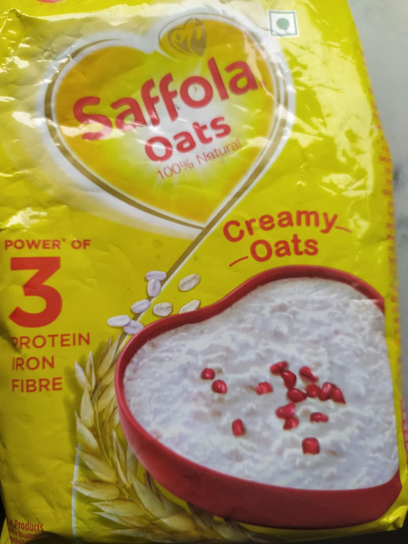 Saffola Oats 100% natural Power of Protein Iron Fibre Creamy