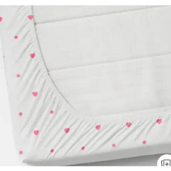 Homdazal Microfibre Abstract Queen Size (White with Pink Heart) view 2
