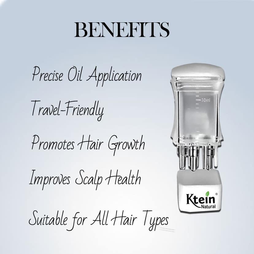 Ktein Hair Oil Applicator Comb – Smooth Root Comb with 10ml Scale Control for Scalp Oil & Anti-Hair Loss Treatment view 2