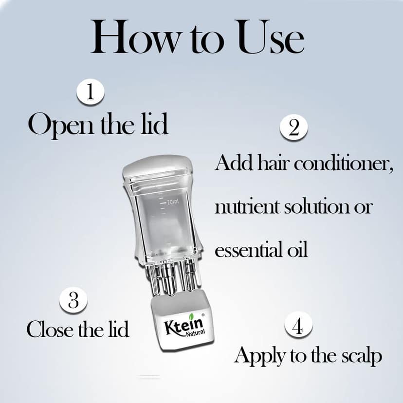 Ktein Hair Oil Applicator Comb – Smooth Root Comb with 10ml Scale Control for Scalp Oil & Anti-Hair Loss Treatment view 5