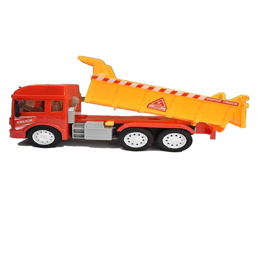 KTRS ENTERPRISE Friction Powered Toy Dumper Truck Dumper with Lights Sound and Extendable Resce Rotating Ladder Toy for Kids view 2