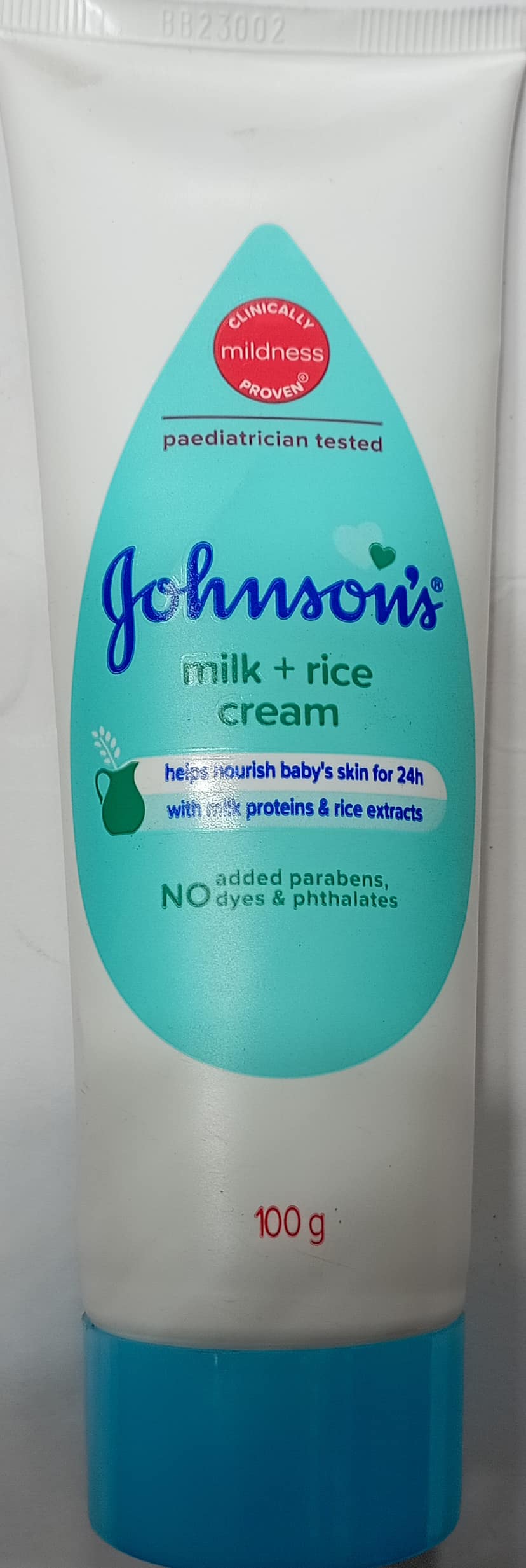 Johnson milk+rice cream for baby skin for 24h with milk proteins & 100gRice extracts