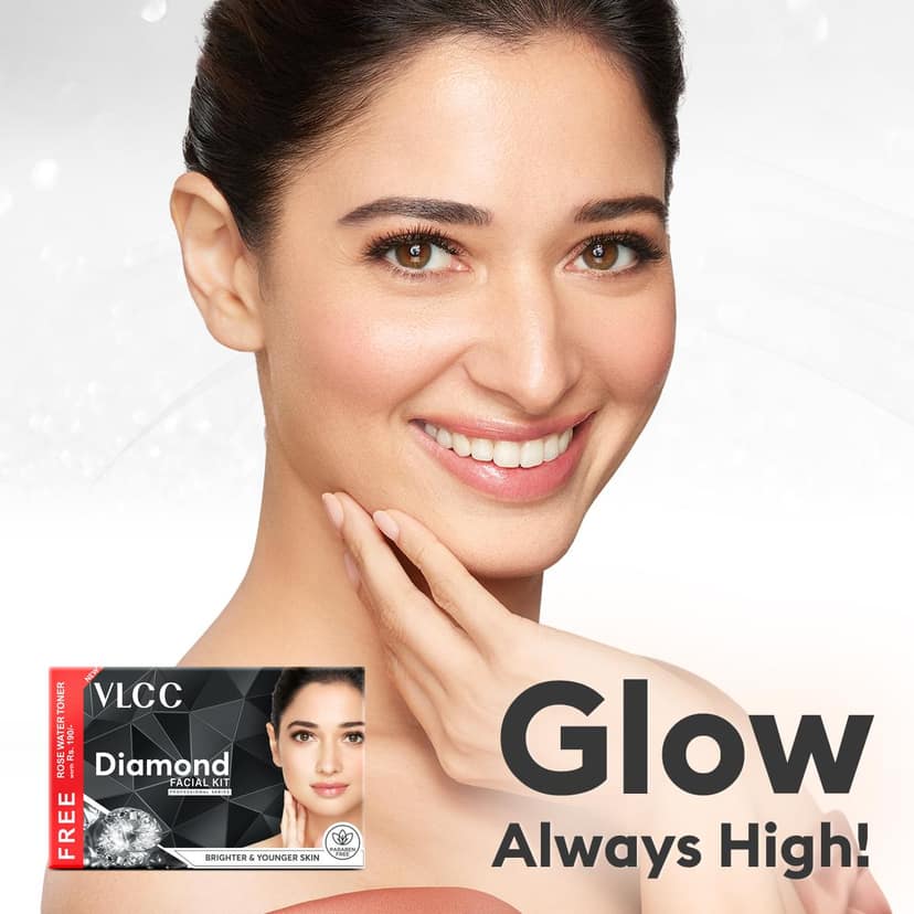 VLCC Diamond Facial Kit with FREE Rose Water Toner (6 x 66.67 ml) view 2