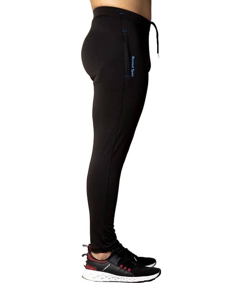 react Black Polyester Men's Trackpants ( Pack of 1 ) view 2
