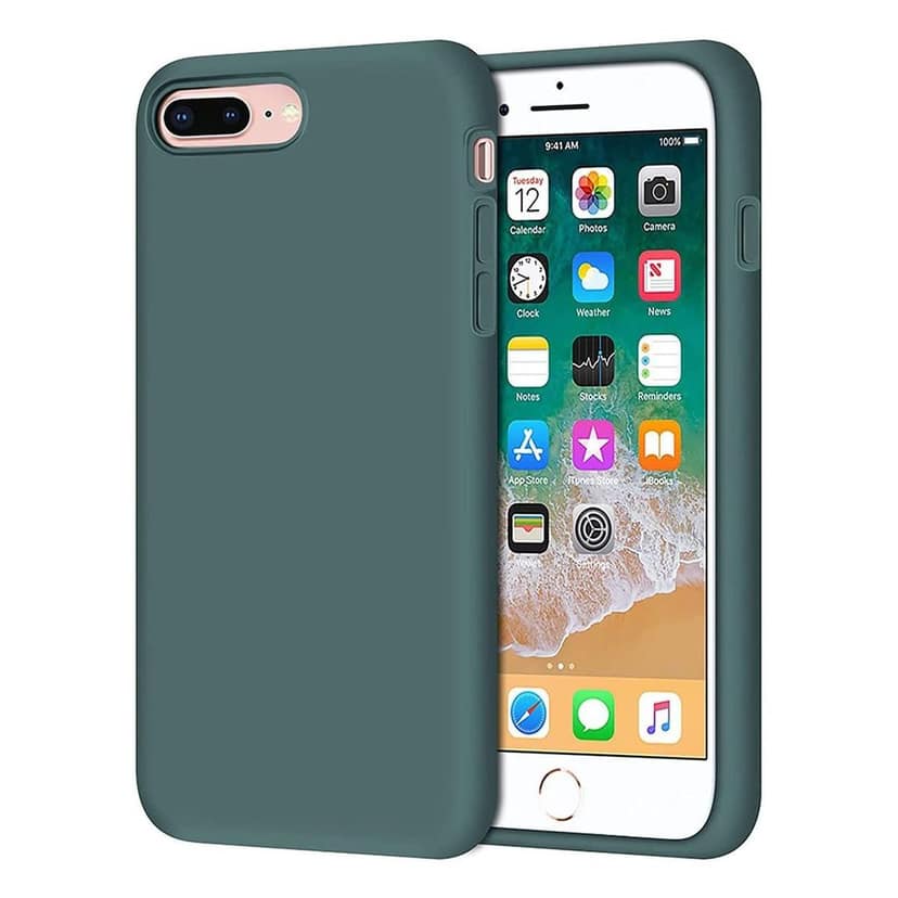 LIRAMARK Liquid Silicone Soft Back Cover Case for Apple iPhone 7 Plus / 8 Plus