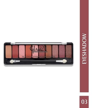 Glam21 10 Color Eyeshadow Palette LongLasting mattes and creamy shimmers 13.5g Shade-04