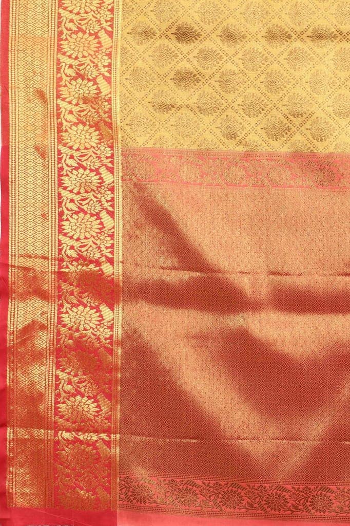 Silk Zone Women's Banarasi Silk Woven Saree With Unstiched Blouse Piece view 6