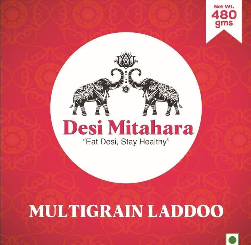 Desi Mitahara's Multigrain Ladoo - Made with Multigrain, Jaggery & Cow Ghee - Traditional Indian Sweet - Healthy, Nutritious Snack - 480g Pack - No Artificial Colours - Suitable for All Ages view 5