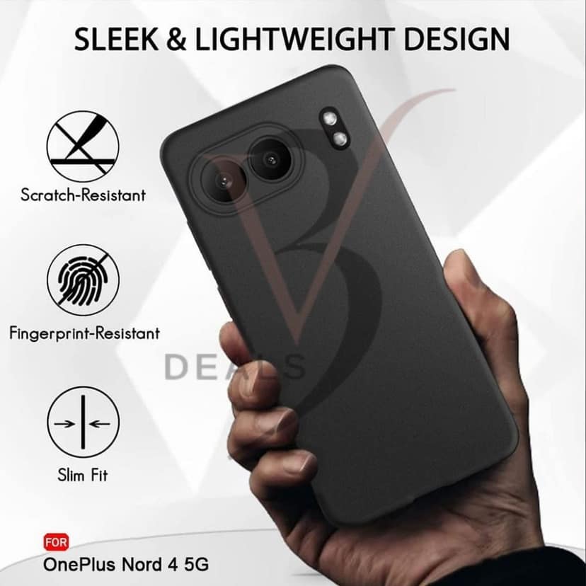 V3Deals Compatible OnePlus Nord 4 5G Matte Silicone Back Cover Matte silicone back cover with raised camera & screen edges for enhanced protection against drops, scratches and dust. view 3
