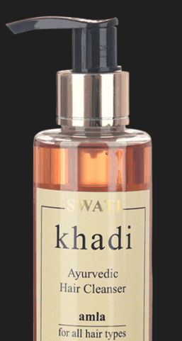 Khadi Swati - Ayurvedic Herbal Hair Cleanser Amla SAT Paraben Free (Shampoo) 210 ml. view 3