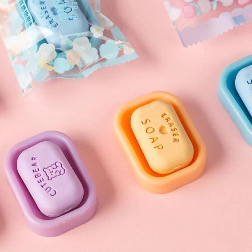 Soap Shape Kids Eraser for School and Gifting Imported erasers