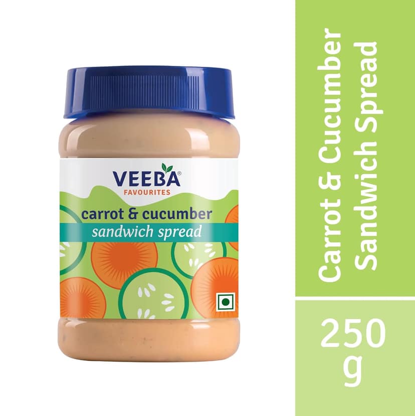 Veeba Carrot And Cucumber Sandwich Spread, 250G view 2