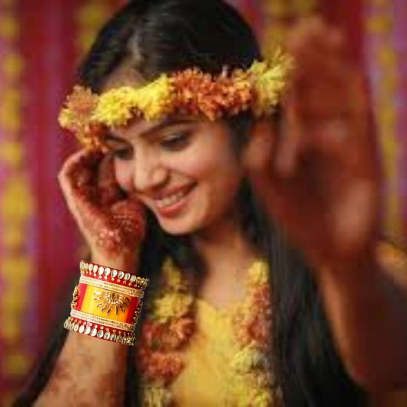 Glamorous Multi Colour Gold-Plated Wedding Chuda view 4