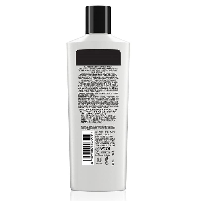 Tresemme Lamellar Gloss Conditioner, With Amino Gloss Complex, For Ultra Shiny, Glossy Hair view 2