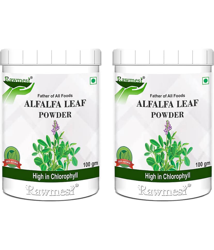 rawmest Alfalfa Leaf Powder 200 gm Pack of 2