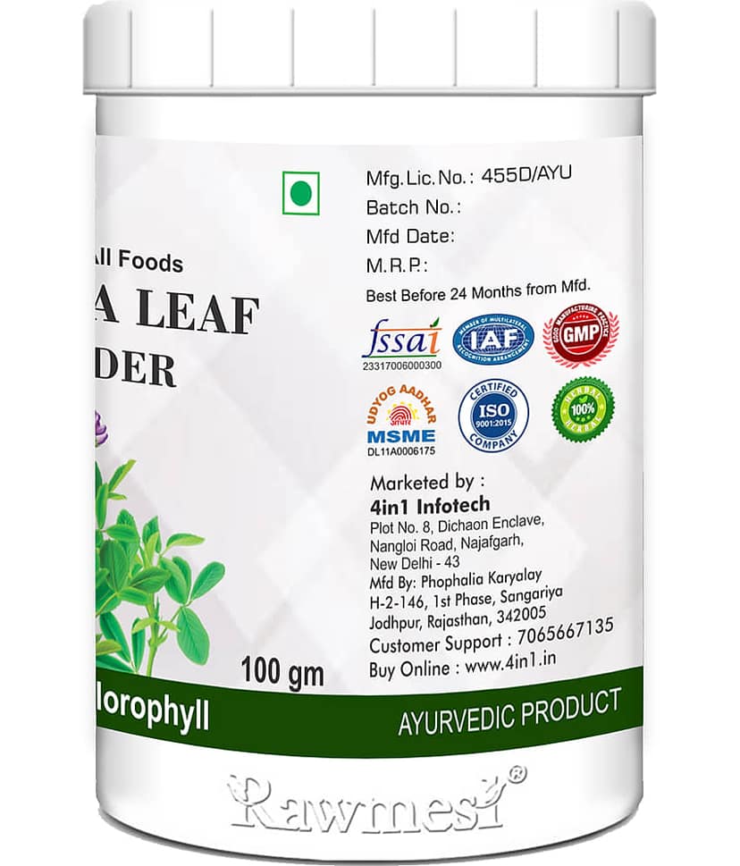 rawmest Alfalfa Leaf Powder 200 gm Pack of 2 view 2
