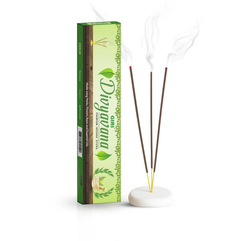 Giri Divyavana Premium Incense Sticks - 50 Gms | Herbs, Flowers, Resin & Essential Oil | Agarbatti | Agarbathi for Pooja