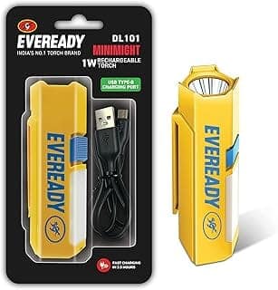 EVEREADY DL 101 Minimight, 1W Rechargeable Emergency Torch + 2W Sidelight