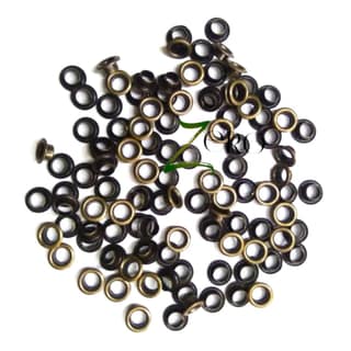 Brand Zero Antique Gold Colour Eyelits Standard Size - Pack of 100 pcs