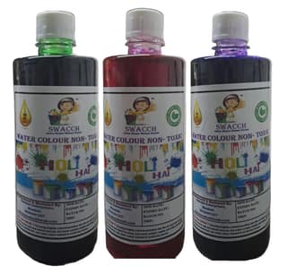 SWACCH NON-TOXIC & ECO FRIENDLY COLOUR (GREEN, PINK & PURPLE) (500ML) (PACK OF 3)