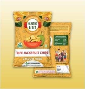 Healthy Bites Vacuum Fried Ripe Jack fruit Chips (135gm ) view 3