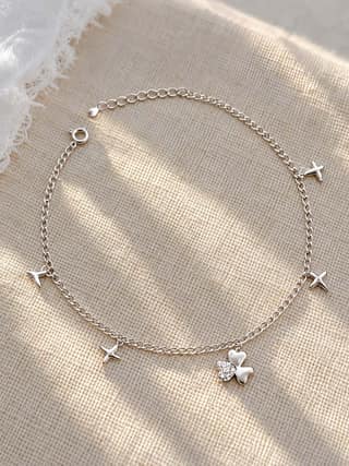 Axora Life 925 Sterling Silver Star Charm Anklet for Women