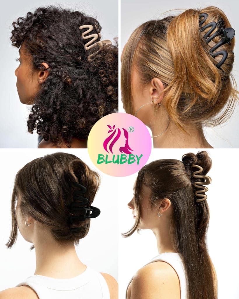 Matte hair Claw Clip Set of 3pcs view 3