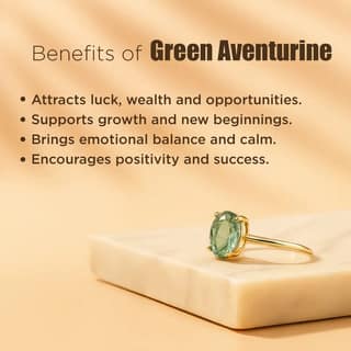 Green Aventurine Adjustable Ring शिक्षा और करियर के लिए