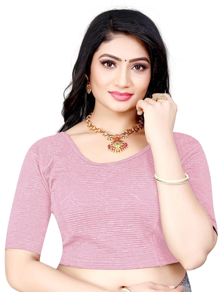 Round Neck Elbow Size Stretchable Blouse For Woman view 7