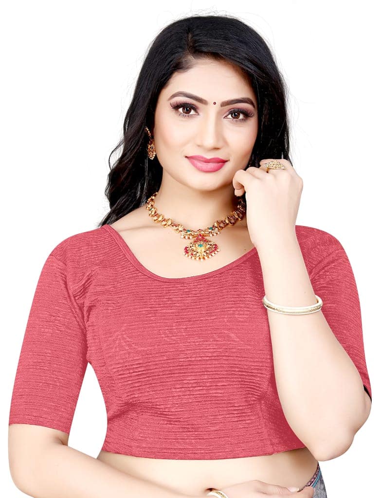 Round Neck Elbow Size Stretchable Blouse For Woman view 9